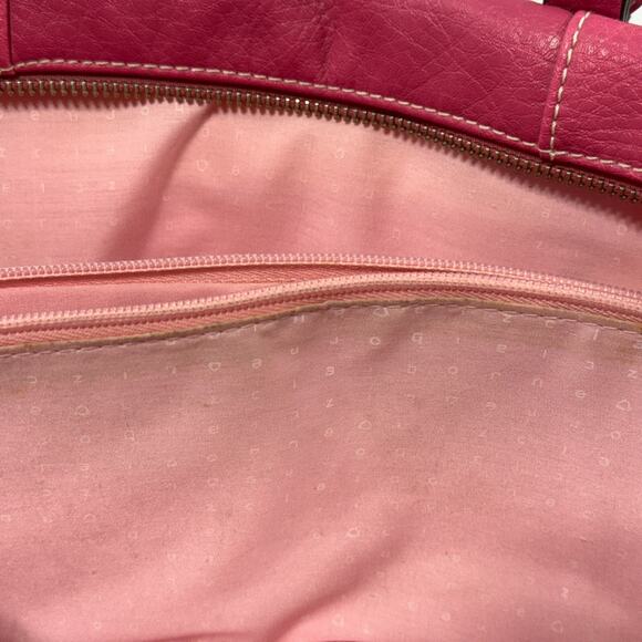 Liz Claiborne Pink Purse Bag Barrel Shoulder Bag Accessories Tote READ - Picture 11 of 16